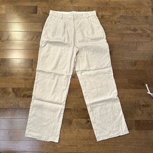 BABATON LINEN WIDE LEG PANTS, size 10